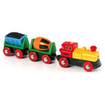 BRIO World Battery Operated Action Train, FSC-Certified (Beech)