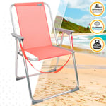 Aktive Beach Fixed Aluminum Folding Chair Orange