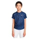 Nike Court Dri Fit Victory Printed Short Sleeve T-shirt Blue 8-9 Years