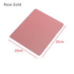 Mouse Pad Aluminum Alloy Computer Gaming Mice Mat Rose Gold 25 X 20cm