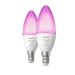 Philips Hue White and colour ambience Candle - E14 smart bulb - (2-pack) Smar...