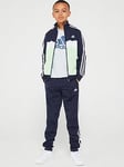 Adidas Sportswear Junior Unisex Sportswear Essentials 3-Stripes Tiberio Tracksuit - Navy