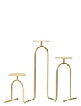 Hiatus Piedestal Bord Home Furniture Tables Side Tables & Small Tables Gold AYTM
