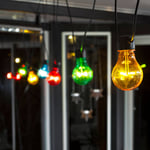 Konstsmide Christmas LED-valoketju Biergarten perussetti, värikäs
