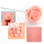 144Pcs Flesh Pink Artificial Flower Roses,2cm Mini Foam Roses for Crafts Flowers for Valentine's day Party Decorative Wedding Bouquets Artificial Flower Garland Home Display Small Artificial Flowers
