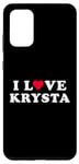 Coque pour Galaxy S20+ J'aime Krysta, nom correspondant à la petite amie et au petit ami Krysta