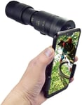 YUIOLIL Télescope monoculaire 4k 10 300x40mm, lentille Prisme BAK4, monoculaire de Vision Nocturne Anti-buée étanche avec trépied de Support pour Smartphone pour Regarder, chasser, Camping