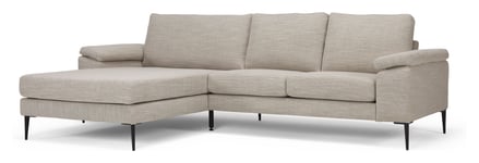 Bovento Nabbe 3-pers. Sofa m. chaiselong, venstre Sand stoff
