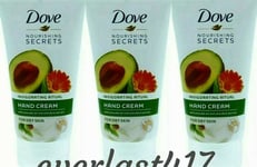 Dove Nourishing Secrets Avocado Invigorating Ritual Hand Cream Dry Skin 3 X75 ML