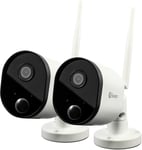 2x Swann Wi-Fi Outdoor HD Security Camera True Detect Heat-Sensing Night Vision