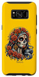 Coque pour Galaxy S8 Candy Skull Make-up Girl Día de los muertos Candy Skull