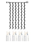 [2] Utvidelse System LED - Lysgardin 100x200 cm, (x102), Hvit kabel, Kaldhvit
