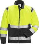 Fristads Høy synlighet vindtett fleecejakke cl 3 4041 FE Hi-Vis Gul / Svart XL