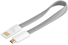 Premium Cord Câble Micro USB 2.0 A-B 0,2 m magnétique Gris