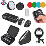 UK Godox 2.4 TTL HSS AD200 Flash+X2T-C Trigger+S-Type Bracket 60*60 softbox Kit