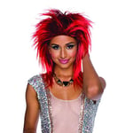 Perruque rouge Foxy Rocker pour femme – Accessoire parfait pour Halloween, festivals de musique, fêtes costumées, événements sur le thème des années 1980 et cosplay