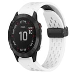 Garmin Fenix ​​6 Sapphire Silicone klockarmband, 22mm - Vit