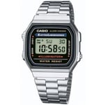 NEW CASIO Retro Classic Unisex Digital Steel Bracelet Watch- A168WA-1YES Silver