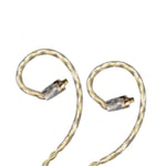 Cable Earphones MMCX Pin Headphones wire Gold Silver Mixed plated Upgrade 3.5mm for KZ
