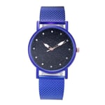 JZDH Women Watches Fashion Inlay Diamond Quartz Silicone Tape Ladies Watch Wristwatch Clock Gift Valentine Gift Ladies Girls Casual Decorative Watches (Color : Blue)
