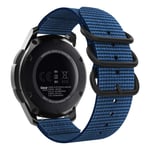 MoKo Band Compatible with Galaxy Watch 3 45mm/Galaxy Watch 46mm/Gear S3 Frontier/Classic/Huawei Watch 3/3 Pro/GT/GT2 46mm/Ticwatch Pro 3, 22mm Woven Nylon Watch Strap with Double Rings,Royal Blue