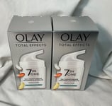 2 x OLAY Total Effects 7 In One Day Moisturiser Nourish & Hydrate 50 ml