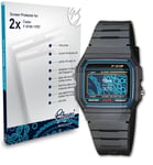 Bruni 2x Protective Film for Casio F-91W-1YEF Screen Protector Screen Protection