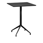 HAY - About a Table AAT15 High - Black Base - Black Linoleum - 80x80x105 cm