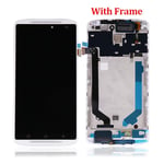 YI-WAN Price For Lenovo K4 Note Mobile Phone Screen Touch For Lenovo A7010 LCD Display With Frame Adaptation Parts (Color : Black, Size : 5.5")