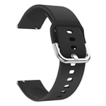 EWENYS Replacement Straps Band for Smart Watch, Soft Silicone Quick Release, Compatible with Samsung Galaxy Watch Active Active2 44mm 40mm 42mm/Gear S2 Classic/Gear Sport(Black,20mm)