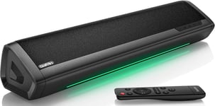 Saiyin Sound Bar for TV, Soundbar with Bluetooth,Optical, AUX Inputs, 17-Inch Sm