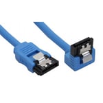 InLine afrundet SATA-kabel med L-stik, 0,15 m