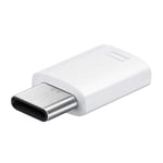 Samsung Original Micro USB Connector/USB Type C to Micro USB Adaptor, Official Samsung USB-C to Micro USB Adapter Compatible with Samsung Galaxy and Other Devices, White