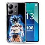 Cokitec Coque Renforcée Shatterproof pour Xiaomi Redmi Note 13 4G Manga Dragon Ball Sangoku Noir