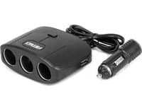 Cigarettändaruttag Fördelare Med Laddare 2X Usb-A På/Av 12V 24V 100W 70Cm Amio-04362