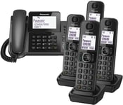 Panasonic KX-TGF325 Corded Phone & 4 Cordless Handsets