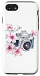 Coque pour iPhone SE (2020) / 7 / 8 Photographe Vintage Appareil photo Fleurs Photographie