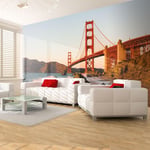 Fototapet - Golden Gate Bridge - sunset, San Francisco - 350 x 270 cm - Premium
