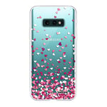 Evetane - Coque Silicone Compatible Samsung Galaxy S10e - Protection Intégrale 360, Fine et Transparente - Coque Avant & Arrière - Haute Résistance - Confettis De Coeur