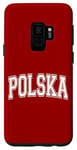 Coque pour Galaxy S9 Polska Pologne Varsity Style maillot de sport