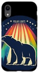 Coque pour iPhone XR Ours cool avec lumières polaires pour les amateurs de belles couleurs