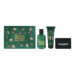 Dsquared2 Green Wood 3 Piece Gift Set For Men