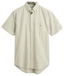 GANT Mens Oxford Short Sleeve Shirt Milky Matcha XL