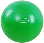 BalanceFrom Ballon d'exercice Anti-éclatement et antidérapant pour Yoga, Fitness, Accouchement avec Pompe Rapide, capacité de 0,9 kg (58-65 cm, L, Vert)