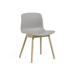 HAY About a Chair 12 stol concrete grey, såpade ekben
