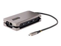 StarTech.com USB-C Multiport Adapter, 4K 60Hz HDMI 2.0b, HDR, USB 3.2 Gen 2 10Gbps Hub (2xUSB-C, 1xUSB-A), 100W PD Pass-Through, Mini Travel Dock, 12/30cm Cable, Laptop Docking Station - Dokkingstasjon - USB-C 3.2 Gen 2 / Thunderbolt 3 / Thunderbolt 4 - HDMI - 1GbE - 15 watt