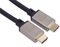 PremiumCord 8K Ultra High Speed Câble HDMI 2.1 M/M 48Gbps avec Ethernet, Compatible avec Vidéo 8K@60Hz, Deep Color, 3D, eARC, HDR, 3X Blindé, Connecteurs plaqués Or, Métal, 1 m