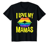 Youth I Love My Mamas Gay Moms Baby Clothes LGBT Lips Flag Pride T-Shirt