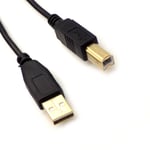 1m USB Printer Cable High Speed 2.0 Lead A to B Black Shielded Epson Kodak HP UK