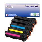 5 Toners compatibles avec HP Color LaserJet Pro MFP M281fdw M281fdn M280nw M254nw M254dw remplace HP CF540X CF541X CF542X CF543X 203X - T3AZUR